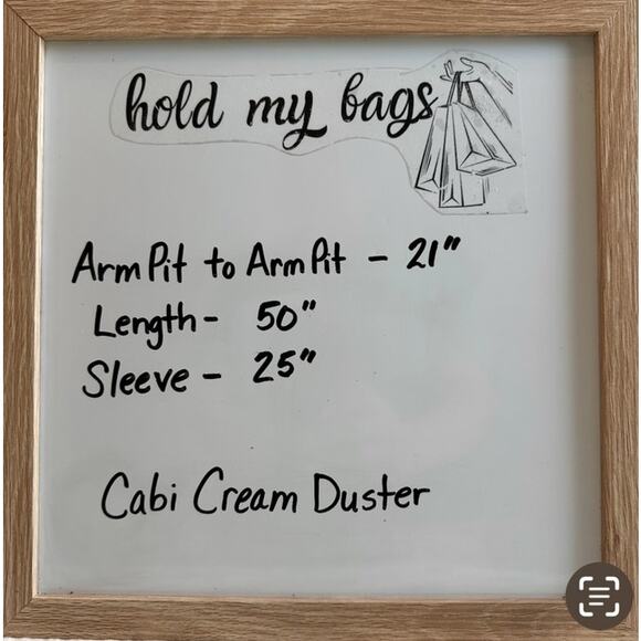 CAbi Cream & Taupe Bon Voyage Riviera Linen Blend Duster Cardigan Size M - Picture 5 of 6